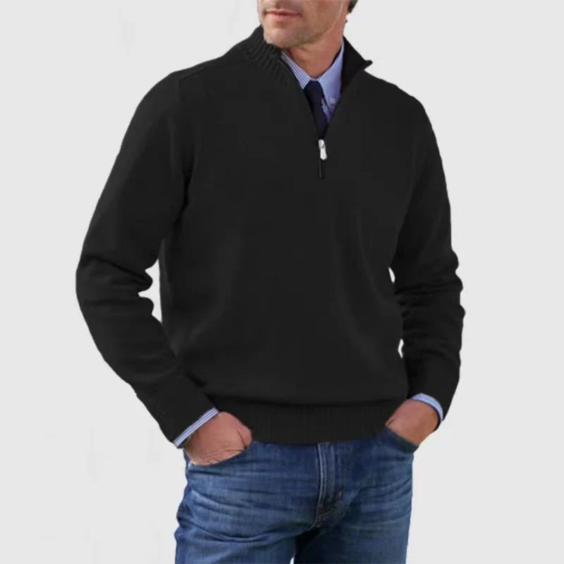 Pullover Herren Half Zip Modern | Warm Komfort Freizeit