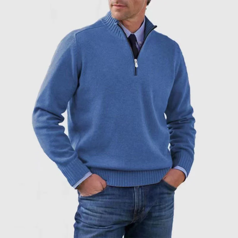 Pullover Herren Half Zip Modern | Warm Komfort Freizeit