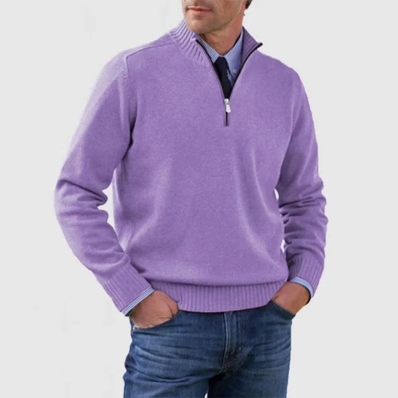 Pullover Herren Half Zip Modern | Warm Komfort Freizeit
