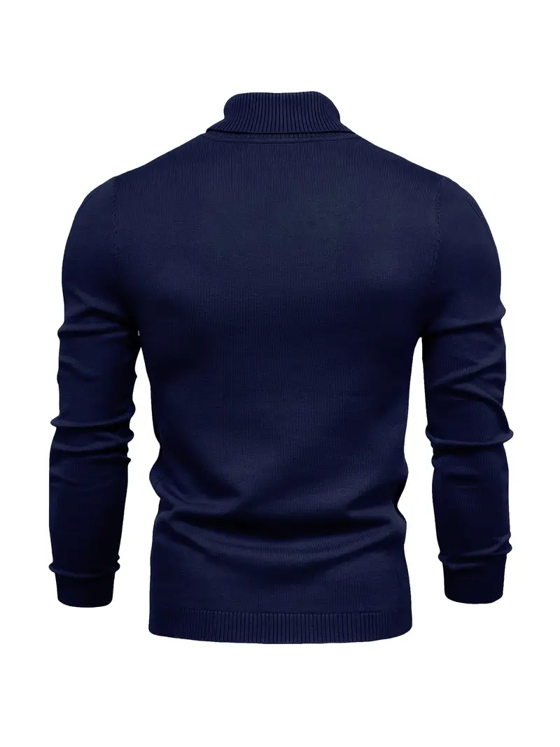 Pullover Herren Rollkragen Slim Fit | Langarm Smart Casual