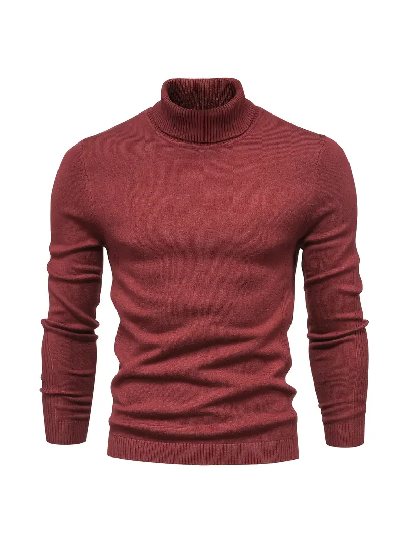 Pullover Herren Rollkragen Slim Fit | Langarm Smart Casual