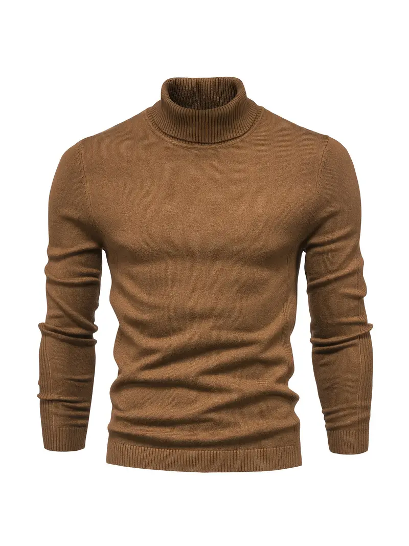 Pullover Herren Rollkragen Slim Fit | Langarm Smart Casual