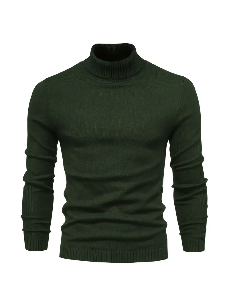 Pullover Herren Rollkragen Slim Fit | Langarm Smart Casual