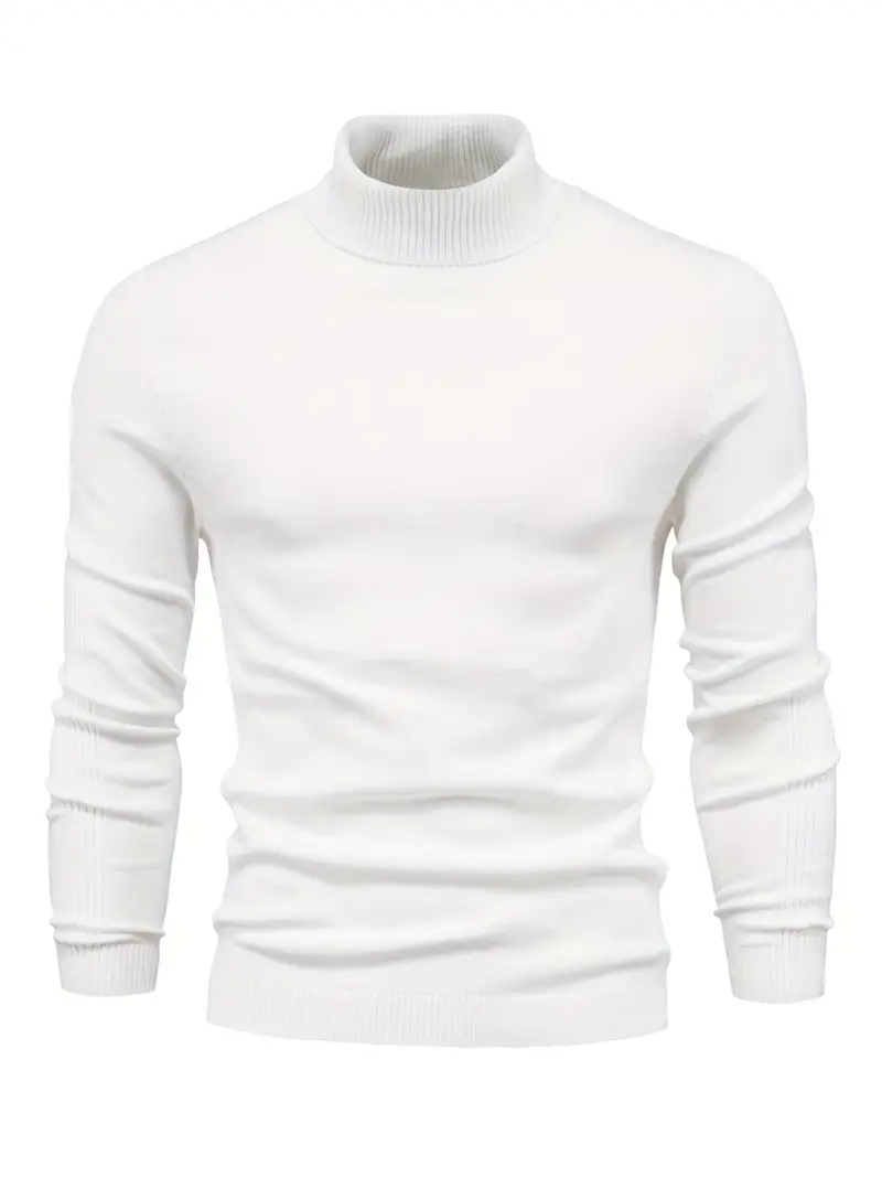 Pullover Herren Rollkragen Slim Fit | Langarm Smart Casual