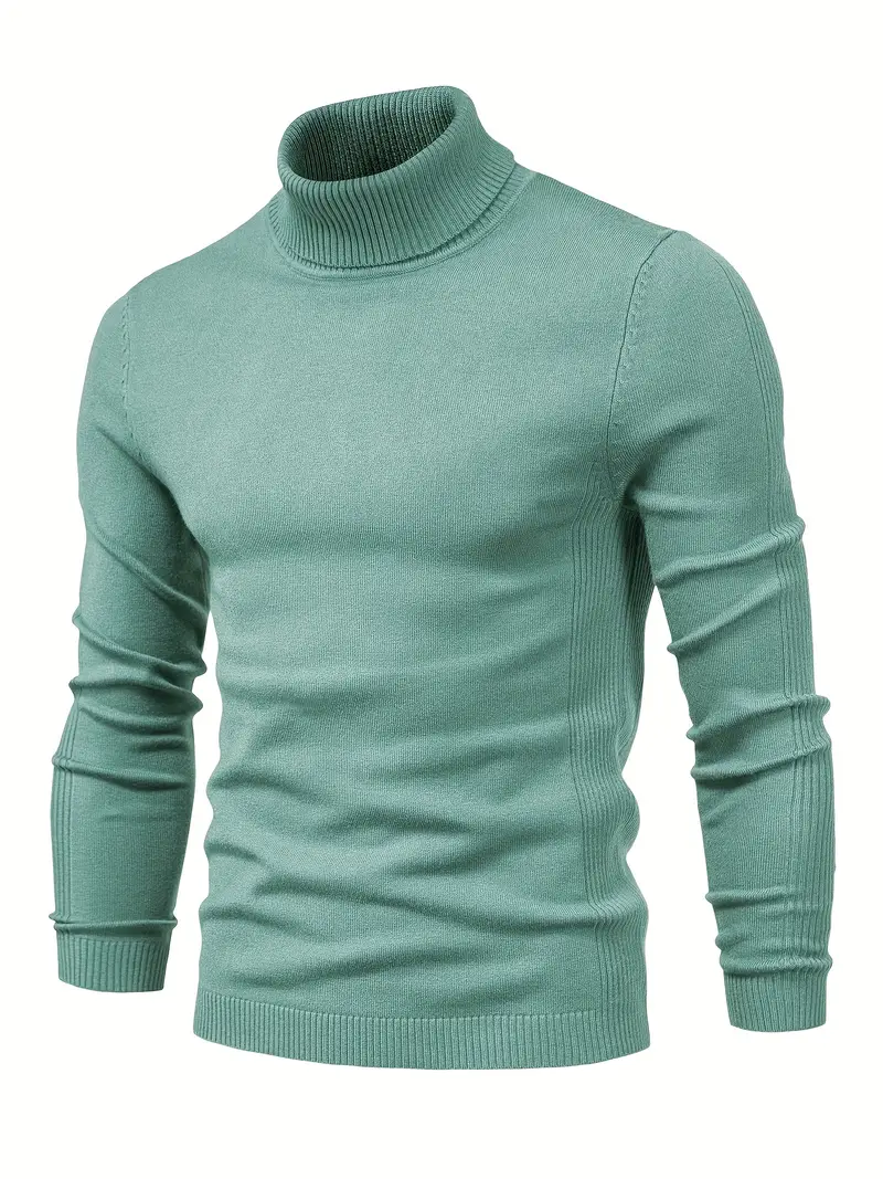 Pullover Herren Rollkragen Slim Fit | Langarm Smart Casual