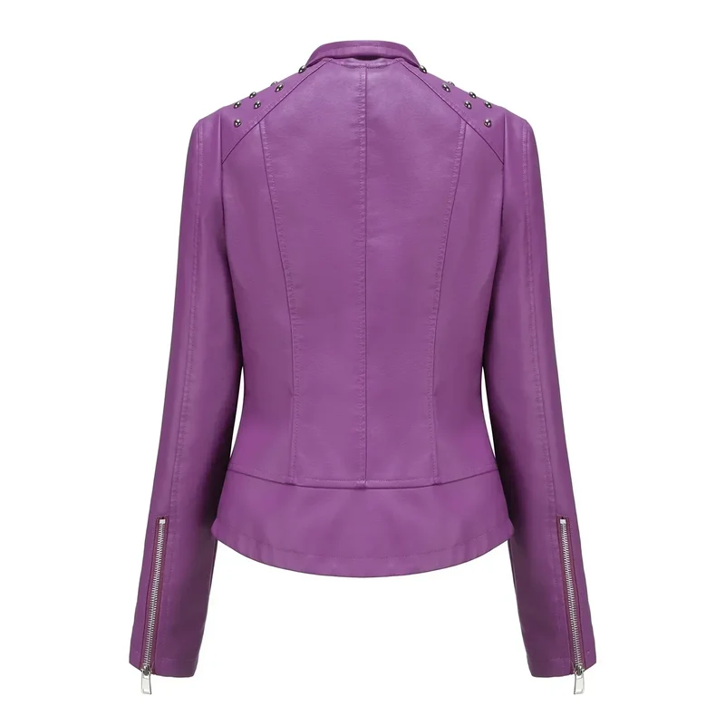 Bikerjacke Damen mit Reißverschluss | schmal für verschiedene Outfits