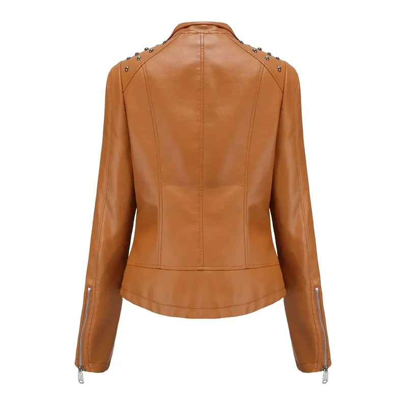 Bikerjacke Damen mit Reißverschluss | schmal für verschiedene Outfits