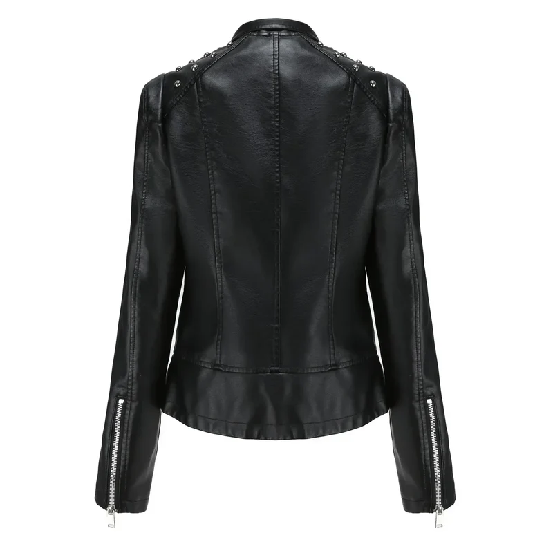 Bikerjacke Damen mit Reißverschluss | schmal für verschiedene Outfits