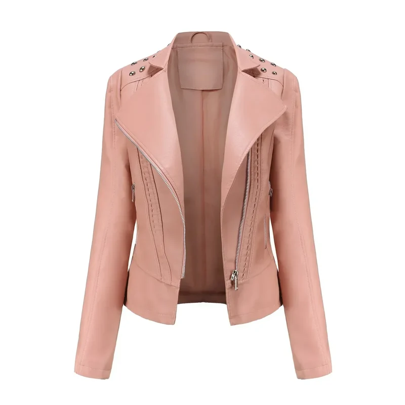 Bikerjacke Damen mit Reißverschluss | schmal für verschiedene Outfits