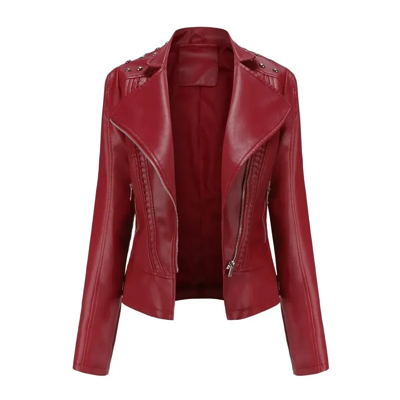 Bikerjacke Damen mit Reißverschluss | schmal für verschiedene Outfits