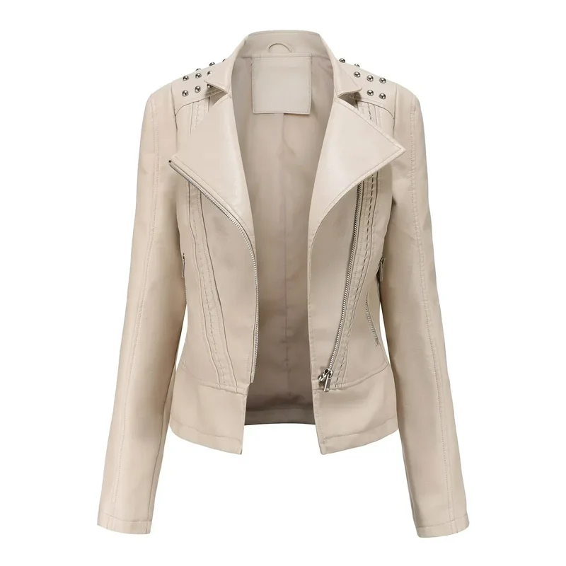 Bikerjacke Damen mit Reißverschluss | schmal für verschiedene Outfits