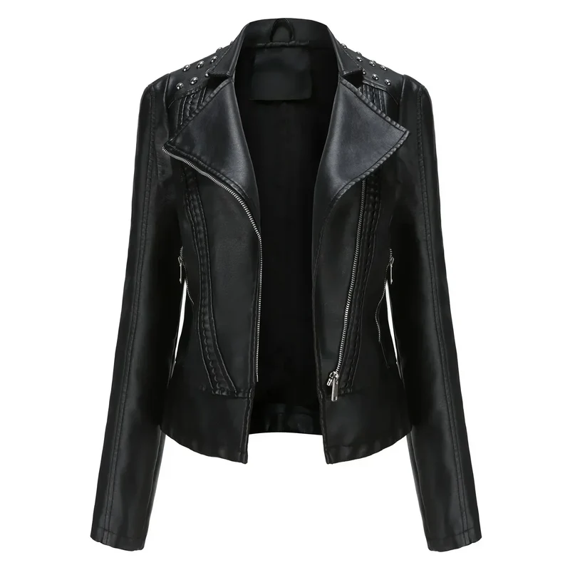 Bikerjacke Damen mit Reißverschluss | schmal für verschiedene Outfits