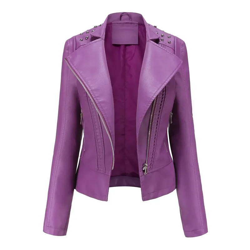 Bikerjacke Damen mit Reißverschluss | schmal für verschiedene Outfits