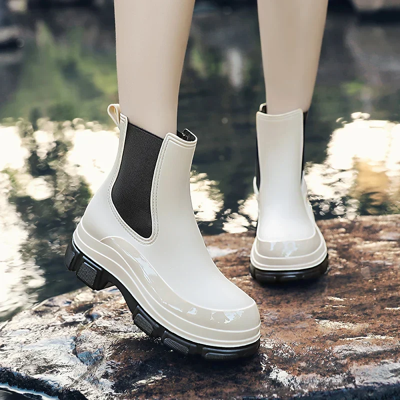 Gummistiefel Damen | Knöchelhöhe Mit Elastikseitenteilen