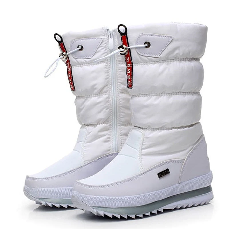 Winterschuhe Damen | Mittelhoch mit Vorderem Reißverschluss