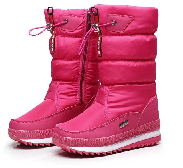 Winterschuhe Damen | Mittelhoch mit Vorderem Reißverschluss