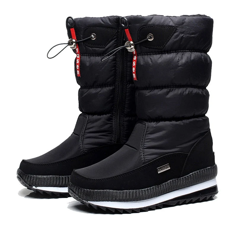 Winterschuhe Damen | Mittelhoch mit Vorderem Reißverschluss