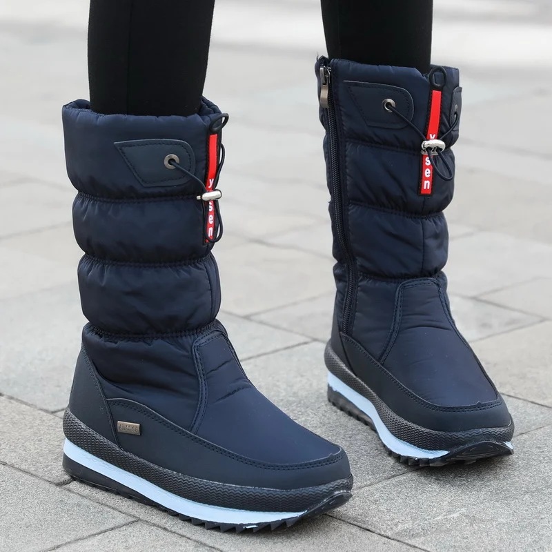 Winterschuhe Damen | Mittelhoch mit Vorderem Reißverschluss