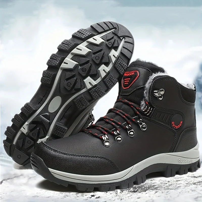 Winterschuhe Herren| Outdoor Schnürstiefel Mit Futter