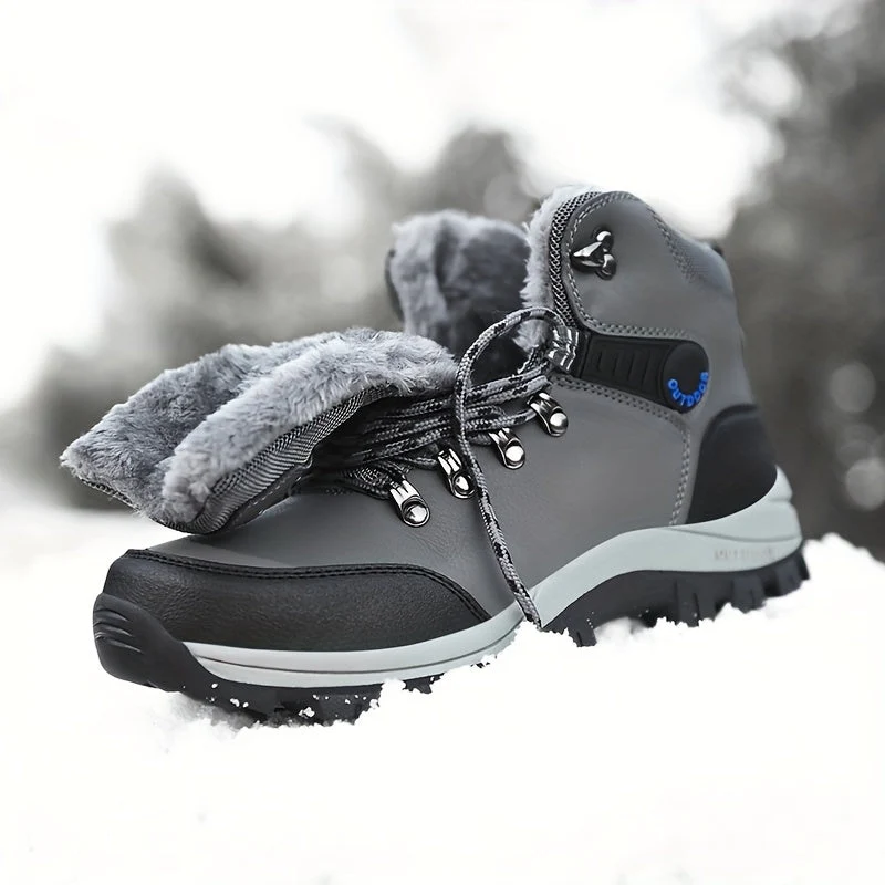Winterschuhe Herren| Outdoor Schnürstiefel Mit Futter