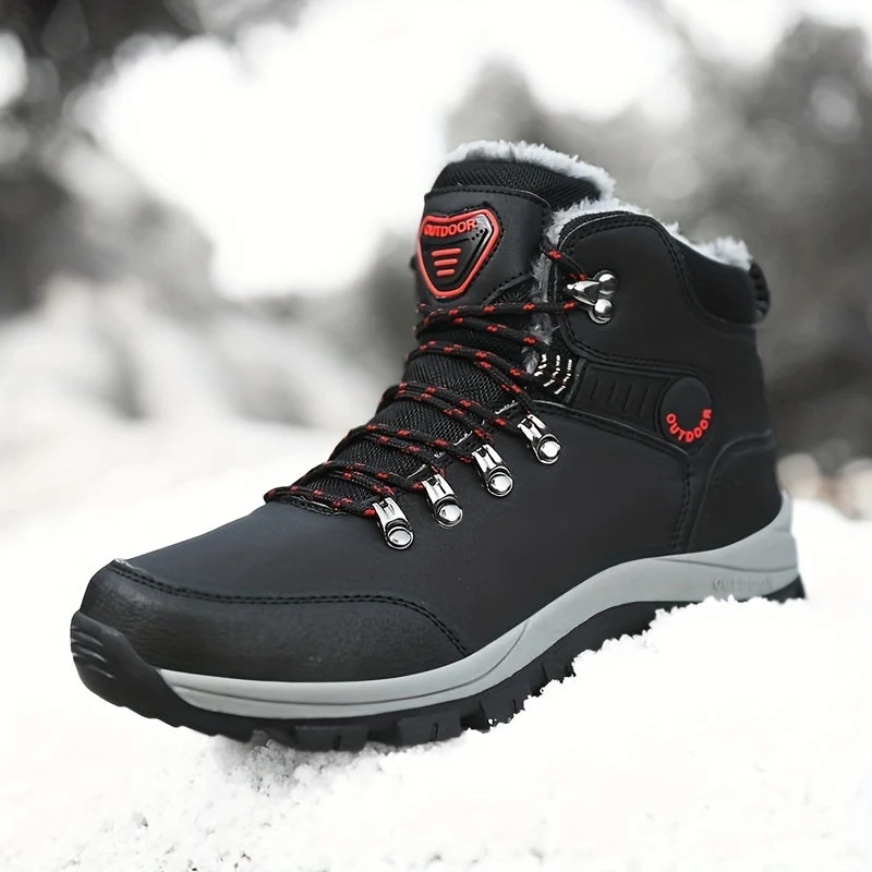 Winterschuhe Herren| Outdoor Schnürstiefel Mit Futter
