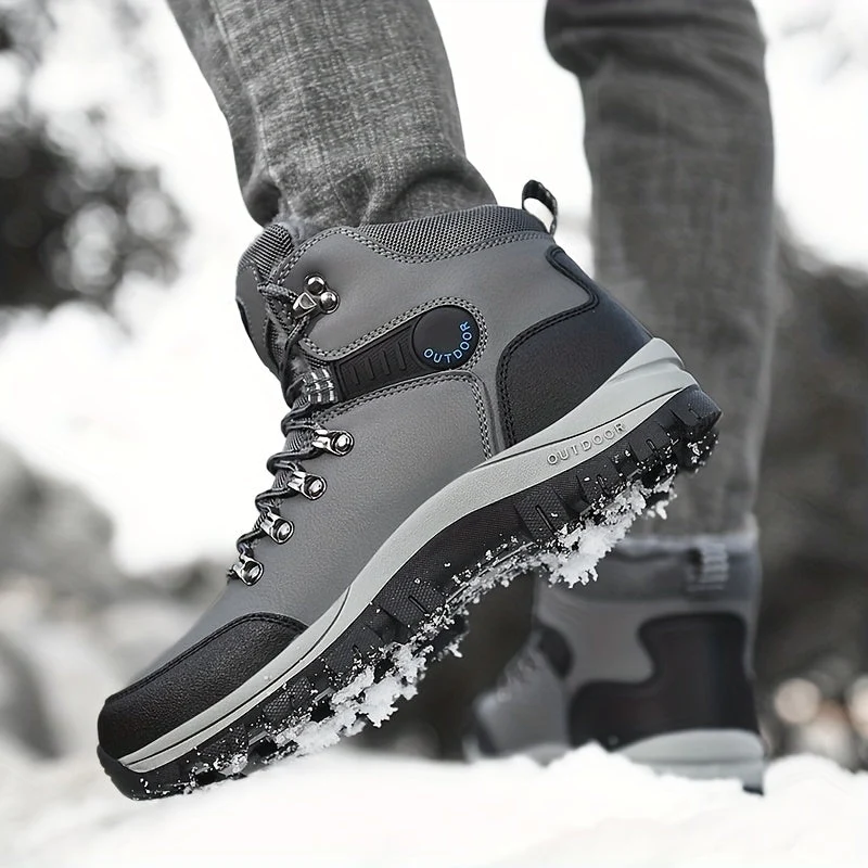Winterschuhe Herren| Outdoor Schnürstiefel Mit Futter