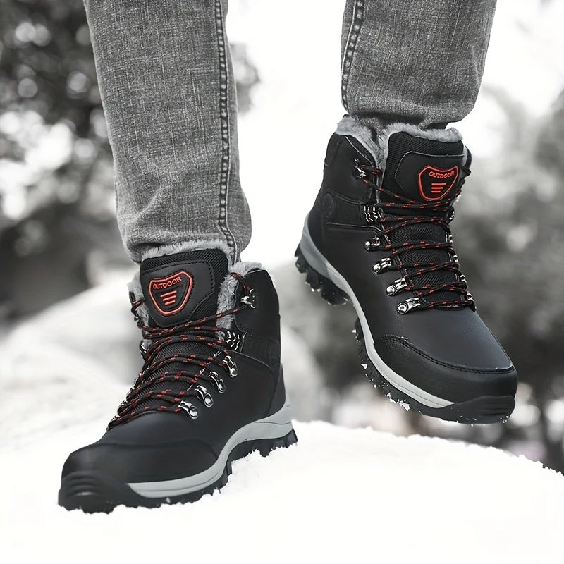 Winterschuhe Herren| Outdoor Schnürstiefel Mit Futter