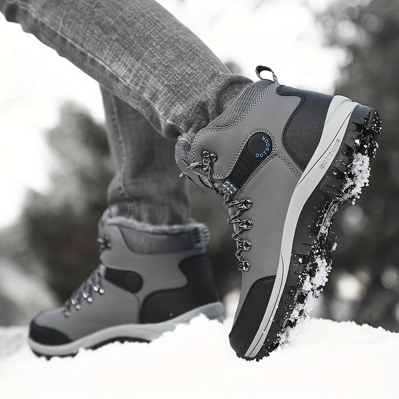 Winterschuhe Herren| Outdoor Schnürstiefel Mit Futter