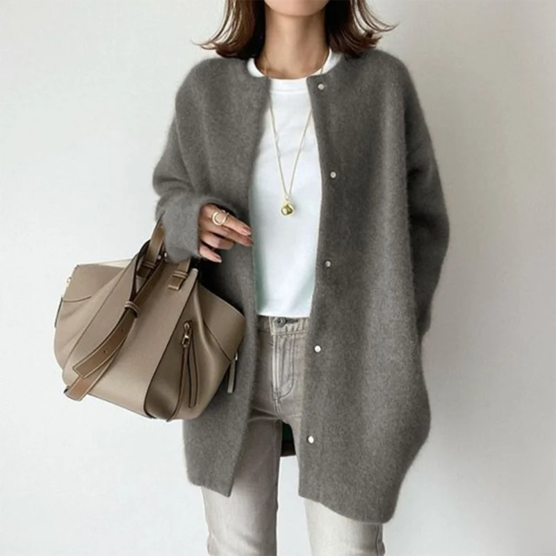 Damen Mantel Mit Knopfleiste | Winter Lang