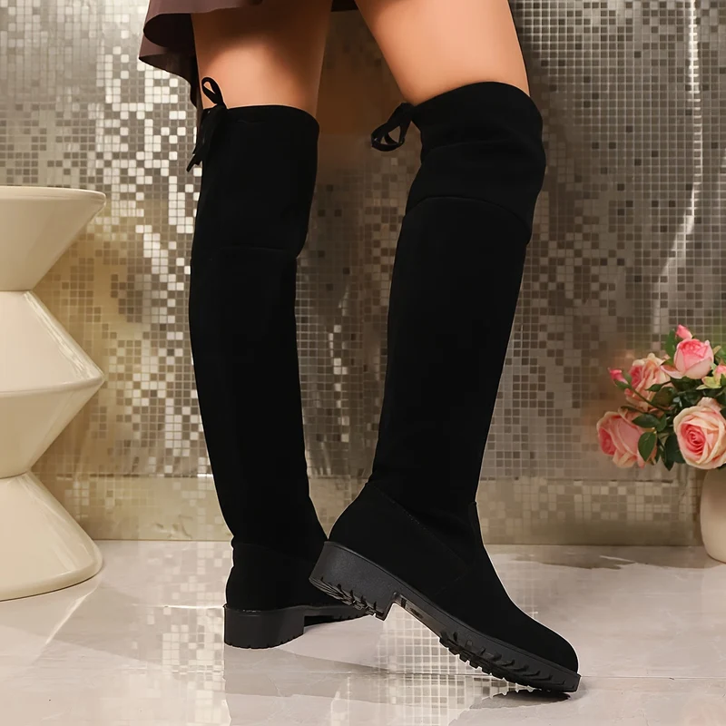 Overknee Stiefel Damen | Plateausohle