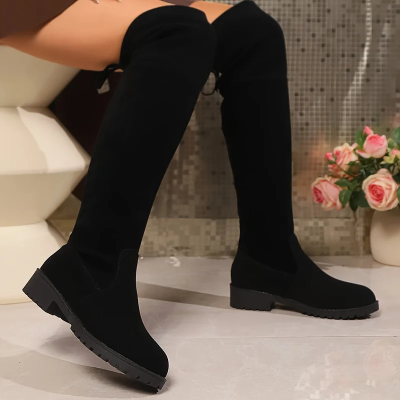 Overknee Stiefel Damen | Plateausohle