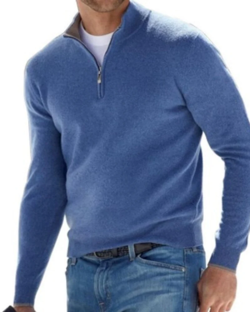 Pullover Herren Strick Reißverschluss | Alltag Komfort