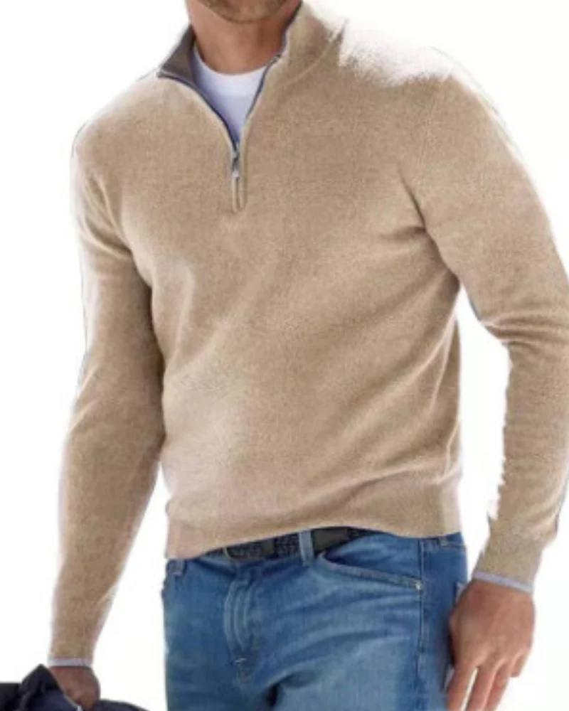 Pullover Herren Strick Reißverschluss | Alltag Komfort