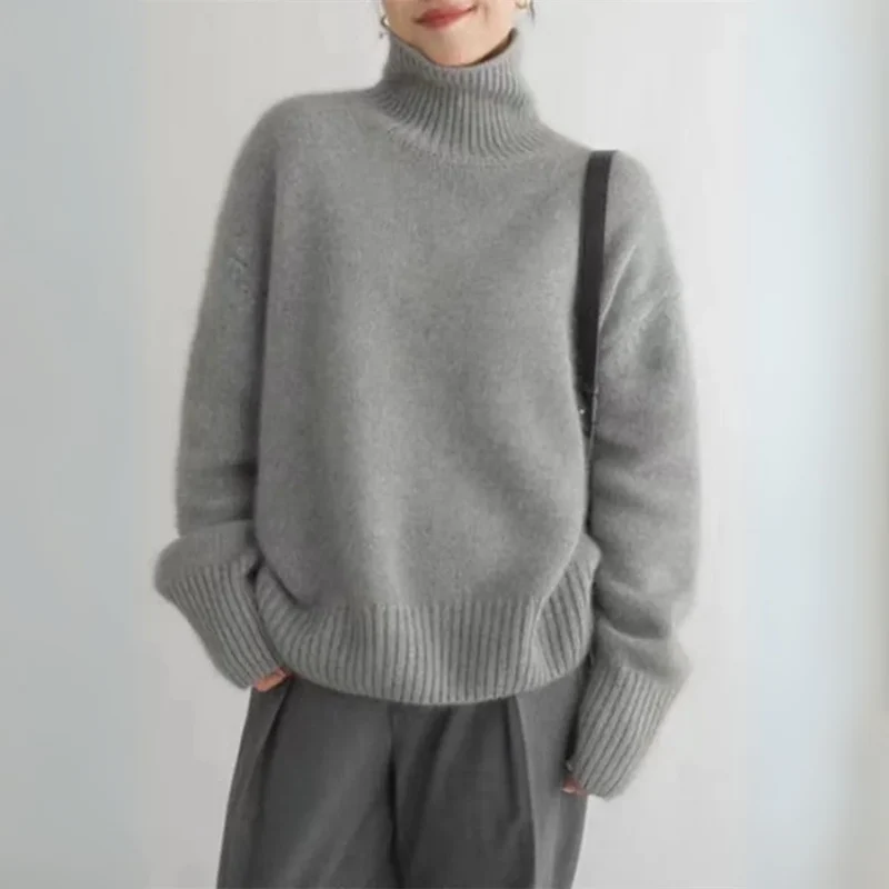 Damen Pullover | Klassischer Strick mit Rollkragen