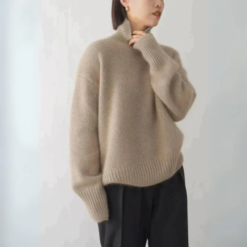 Damen Pullover | Klassischer Strick mit Rollkragen