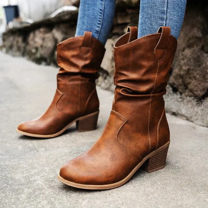 Damen Winter Stiefel | Kurz mit Absatz