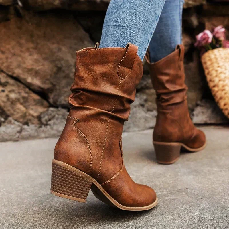 Damen Winter Stiefel | Kurz mit Absatz