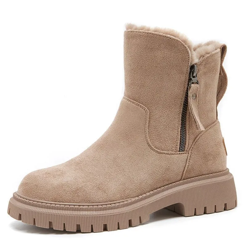 Damen Winter Stiefel | Mid-Calf Classic mit Reißverschluss