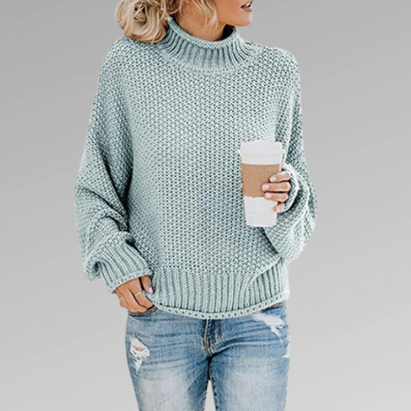 Damen Pullover | Strick klassisch mit Stehkragen