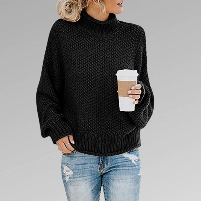 Damen Pullover | Strick klassisch mit Stehkragen