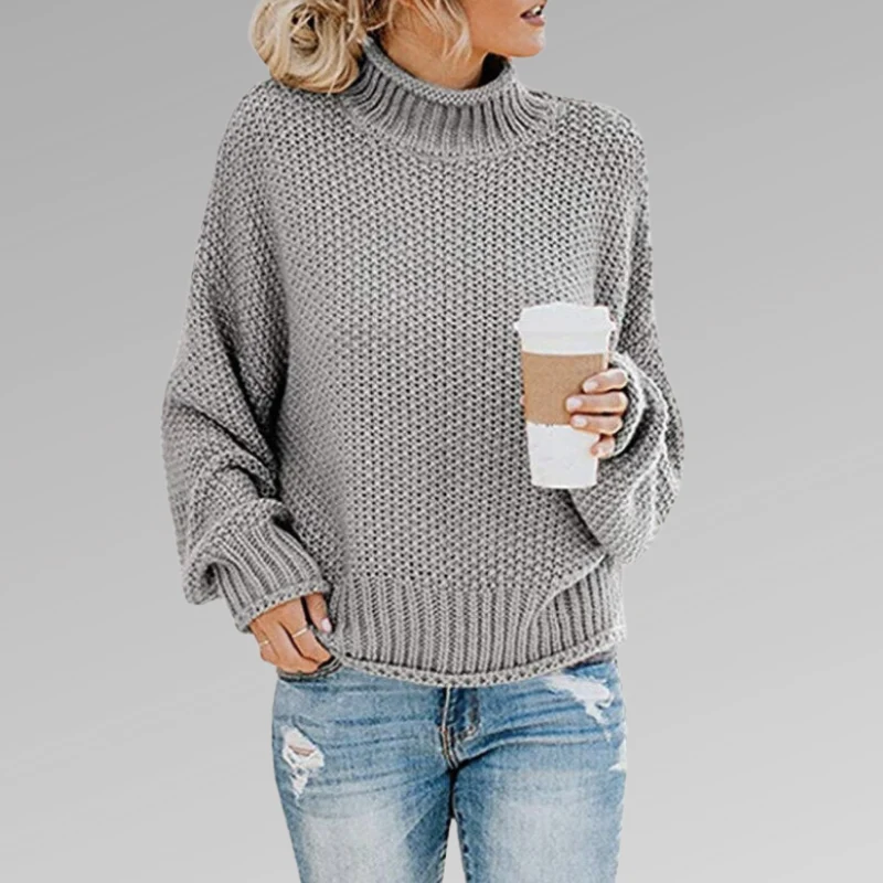 Damen Pullover | Strick klassisch mit Stehkragen