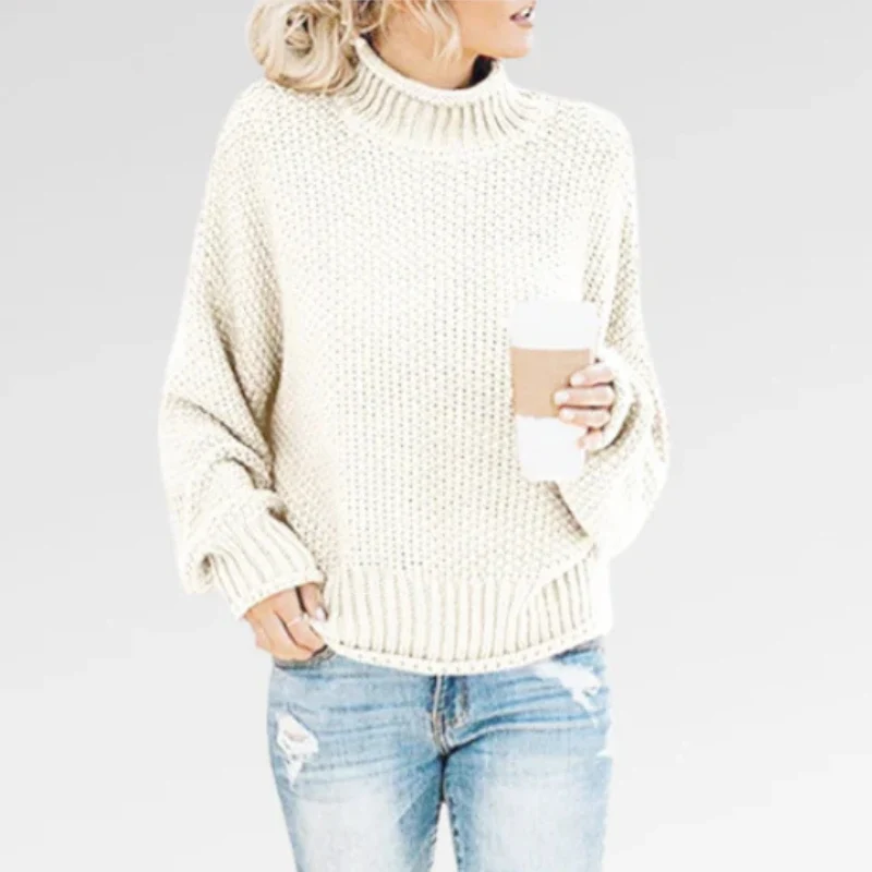 Damen Pullover | Strick klassisch mit Stehkragen