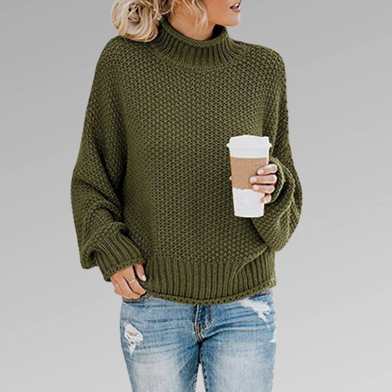Damen Pullover | Strick klassisch mit Stehkragen
