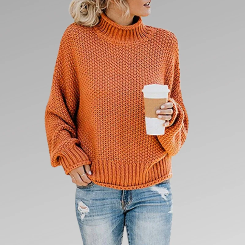 Damen Pullover | Strick klassisch mit Stehkragen