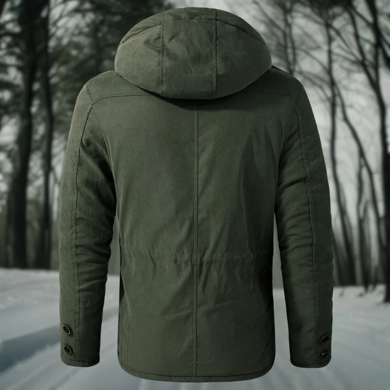 Herren Winterjacke | Lässig mit Kapuze und Taschen