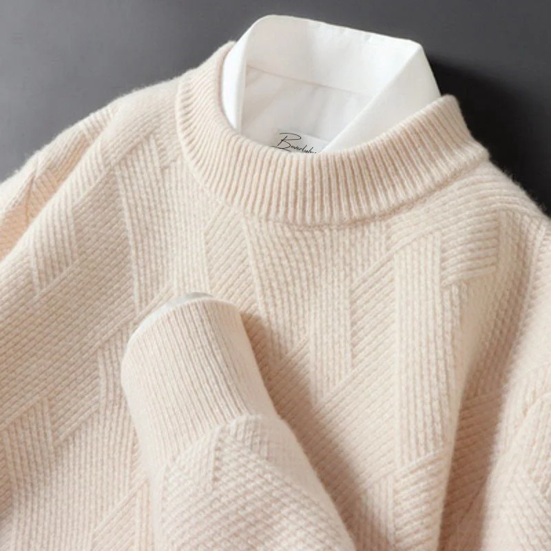 Pullover Herren Rundhals Elegant | Feinstrick Design
