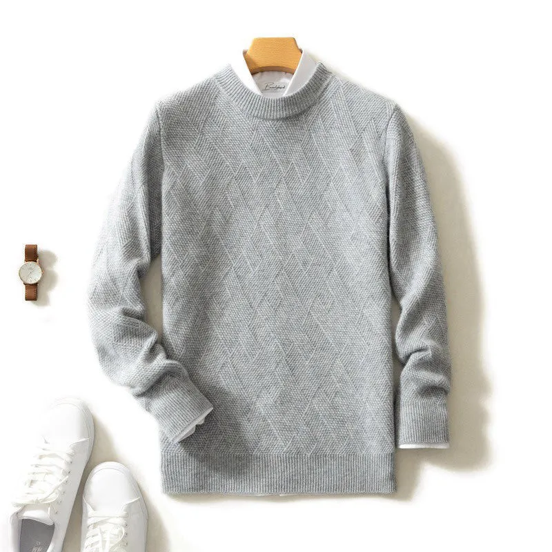 Pullover Herren Rundhals Elegant | Feinstrick Design
