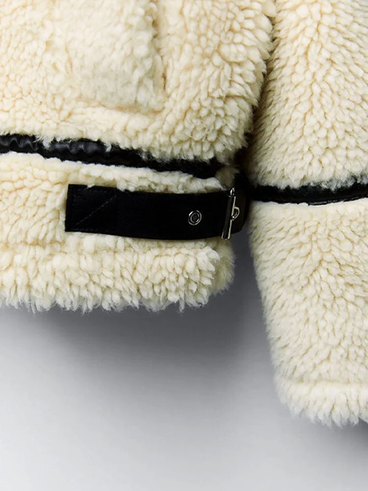 Teddy Damen Jacke Mit Kragen | Elegante Winterjacke Gefüttert