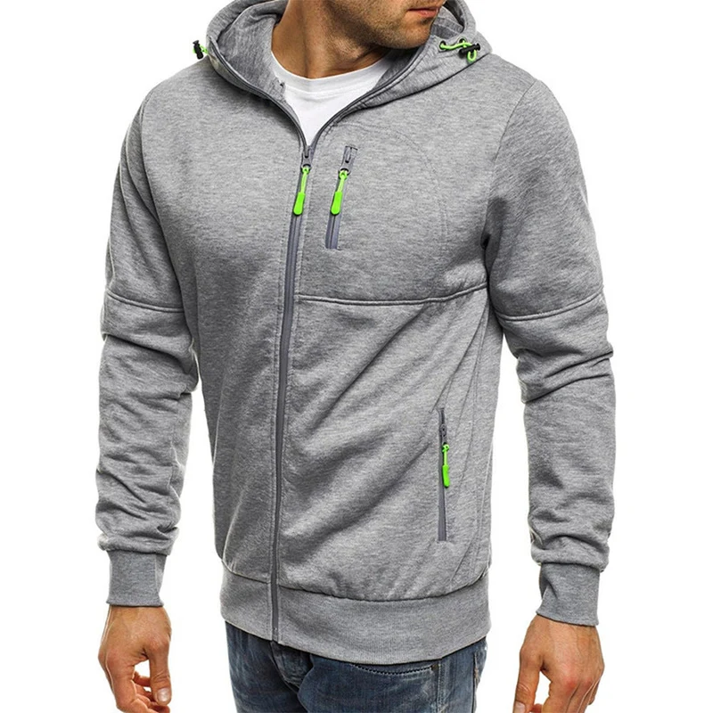 Sportliche Herren Strickjacke Mit Kapuze | Reißverschluss & Taschen