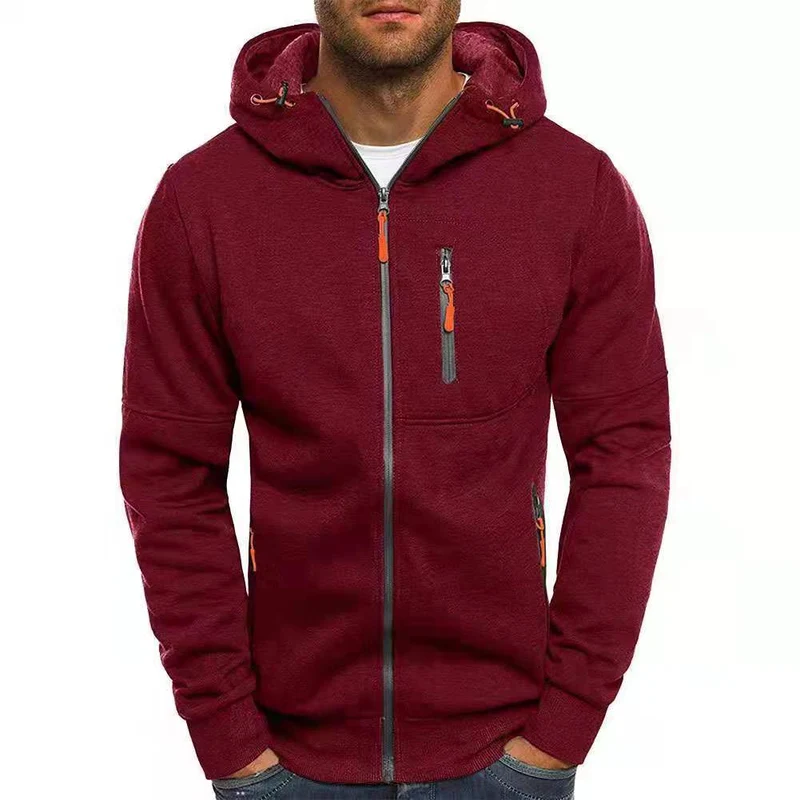 Sportliche Herren Strickjacke Mit Kapuze | Reißverschluss & Taschen